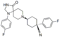 cis-1-(4-fluorophenyl)-4-[1-(4-fluorophenyl)-4-oxo-1,3,8-triazaspiro[4.5]dec-8-yl]cyclohexanecarbonitrile CAS#: 80912-78-3