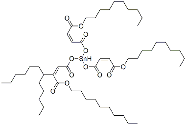 decyl (Z,Z,Z)-6-[[4-(decyloxy)-1,4-dioxobut-2-enyl]oxy]-6-dodecyl-4,8,11-trioxo-5,7,12-trioxa-6-stannadocosa-2,9-dienoate CAS#: 83898-55-9