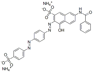 diammonium 7-benzamido-4-hydroxy-3-[[4-[(4-sulphonatophenyl)azo]phenyl]azo]naphthalene-2-sulphonate CAS#: 83968-57-4