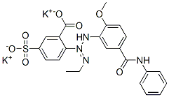 dipotassium 2-[1-ethyl-3-[2-methoxy-5-[(phenylamino)carbonyl]phenyl]triazen-2-yl]-5-sulphonatobenzoate CAS#: 83950-10-1