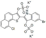 dipotassium 5-bromo-2-[9-chloro-3-(sulphonatooxy)naphtho[1,2-b]thien-2-yl]-1H-indol-3-yl sulphate CAS#: 85391-39-5