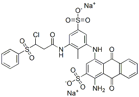 disodium 1-amino-4-[[3-[[3-chloro-1-oxo-3-(phenylsulphonyl)propyl]amino]-2-methyl-5-sulphonatophenyl]amino]-9,10-dihydro-9,10-dioxoanthracene-2-sulphonate CAS#: 83399-72-8