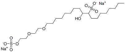 disodium 10-hydroxy-18-[2-[2-(sulphonatooxy)ethoxy]ethoxy]octadecane-9-sulphonate CAS#: 85153-73-7