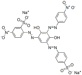 disodium 2-[[2,4-dihydroxy-3-[(4-nitrophenyl)azo]-5-[(4-sulphonatophenyl)azo]phenyl]azo]-5-nitrobenzenesulphonate CAS#: 85631-85-2