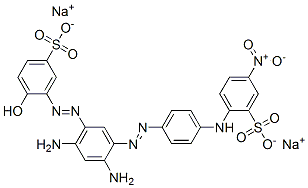 disodium 2-[[4-[[2,4-diamino-5-[(2-hydroxy-5-sulphonatophenyl)azo]phenyl]azo]phenyl]amino]-5-nitrobenzenesulphonate CAS#: 84521-99-3