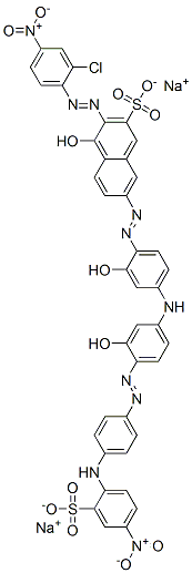 disodium 3-[(2-chloro-4-nitrophenyl)azo]-4-hydroxy-7-[[2-hydroxy-4-[[3-hydroxy-4-[[4-[(4-nitro-2-sulphonatophenyl)amino]phenyl]azo]phenyl]amino]phenyl]azo]naphthalene-2-sulphonate CAS#: 85391-43-1