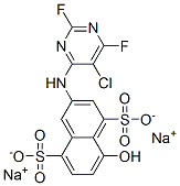 disodium 3-[(5-chloro-2,6-difluoro-4-pyrimidinyl)amino]-8-hydroxynaphthalene-1,5-disulphonate CAS#: 84145-63-1