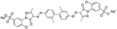 disodium 3,3'-[(2,2'-dimethyl[1,1'-biphenyl]-4,4'-diyl)bis[azo(4,5-dihydro-3-methyl-5-oxo-1H-pyrazole-4,1-diyl)]]bis[4-chlorobenzenesulphonate] CAS#: 89923-60-4