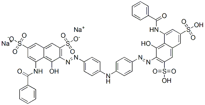 disodium 3,3'-[iminobis(4,1-phenyleneazo)]bis[5-(benzoylamino)-4-hydroxynaphthalene-2,7-disulphonate] CAS#: 85223-30-9