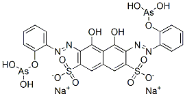 disodium 3,6-bis[[2-[(dihydroxyarsino)oxy]phenyl]azo]-4,5-dihydroxynaphthalene-2,7-disulphonate CAS#: 84215-47-4