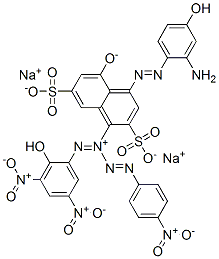disodium 4-[(2-amino-4-hydroxyphenyl)azo]-5-hydroxynaphthalene-2,7-disulphonate, mono[(p-nitrophenyl)azo] mono[(2-hydroxy-3,5-dinitrophenyl)azo] derivative CAS#: 84522-43-0