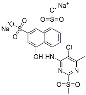disodium 4-[[5-chloro-6-methyl-2-(methylsulphonyl)-4-pyrimidinyl]amino]-5-hydroxynaphthalene-1,7-disulphonate CAS#: 84145-67-5
