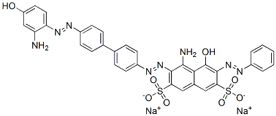 disodium 4-amino-3-[[4'-[(2-amino-4-hydroxyphenyl)azo][1,1'-biphenyl]-4-yl]azo]-5-hydroxy-6-(phenylazo)naphthalene-2,7-disulphonate CAS#: 85895-85-8