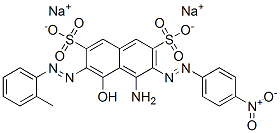 disodium 4-amino-5-hydroxy-3-[(4-nitrophenyl)azo]-6-[(o-tolyl)azo]naphthalene-2,7-disulphonate CAS#: 85135-93-9