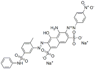 disodium 4-amino-5-hydroxy-6-[[2-methyl-5-[(phenylamino)sulphonyl]phenyl]azo]-3-[(4-nitrophenyl)azo]naphthalene-2,7-disulphonate CAS#: 85750-17-0