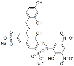 disodium 5-[(2,4-dihydroxyphenyl)azo]-4-hydroxy-3-[(2-hydroxy-3,5-dinitrophenyl)azo]naphthalene-2,7-disulphonate CAS#: 85136-42-1