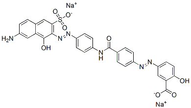 disodium 5-[[4-[[[4-[(7-amino-1-hydroxy-3-sulphonato-2-naphthyl)azo]phenyl]amino]carbonyl]phenyl]azo]salicylate CAS#: 85959-47-3