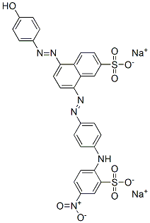 disodium 5-[(4-hydroxyphenyl)azo]-8-[[4-[(4-nitro-2-sulphonatophenyl)amino]phenyl]azo]naphthalene-2-sulphonate CAS#: 85283-58-5
