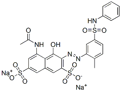 disodium 5-(acetylamino)-4-hydroxy-3-[[2-methyl-5-[(phenylamino)sulphonyl]phenyl]azo]naphthalene-2,7-disulphonate CAS#: 85455-41-0