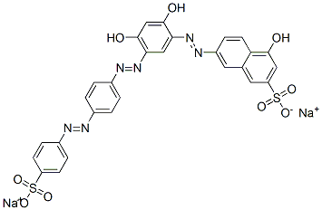disodium 7-[[2,4-dihydroxy-5-[[4-[(4-sulphonatophenyl)azo]phenyl]azo]phenyl]azo]-4-hydroxynaphthalene-2-sulphonate CAS#: 85959-24-6