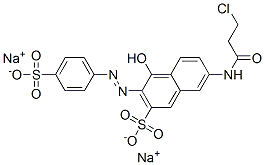 disodium 7-[(3-chloro-1-oxopropyl)amino]-4-hydroxy-3-[(4-sulphonatophenyl)azo]naphthalene-2-sulphonate CAS#: 85958-97-0