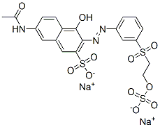 disodium 7-acetamido-4-hydroxy-3-[[3-[[2-(sulphonatooxy)ethyl]sulphonyl]phenyl]azo]naphthalene-2-sulphonate CAS#: 84083-04-5