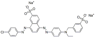disodium 8-[(4-chlorophenyl)azo]-5-[[4-[ethyl[(3-sulphonatophenyl)methyl]amino]phenyl]azo]naphthalene-2-sulphonate CAS#: 85959-34-8