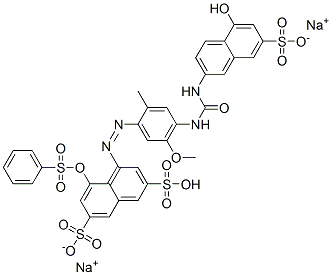 disodium hydrogen 4-[[4-[[[(5-hydroxy-7-sulphonato-2-naphthyl)amino]carbonyl]amino]-5-methoxy-o-tolyl]azo]-5-[(phenylsulphonyl)oxy]naphthalene-2,7-disulphonate CAS#: 83949-44-4