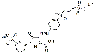 disodium hydrogen 4,5-dihydro-5-oxo-4-[[4-[[2-(sulphonatooxy)ethyl]sulphonyl]phenyl]azo]-1-(3-sulphonatophenyl)-1H-pyrazole-3-carboxylate CAS#: 84030-06-8