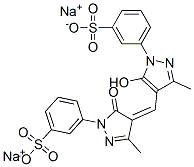 disodium m-[4,5-dihydro-4-[[5-hydroxy-3-methyl-1-(3-sulphonatophenyl)-1H-pyrazol-4-yl]methylene]-3-methyl-5-oxo-1H-pyrazol-1-yl]benzenesulphonate CAS#: 84100-35-6