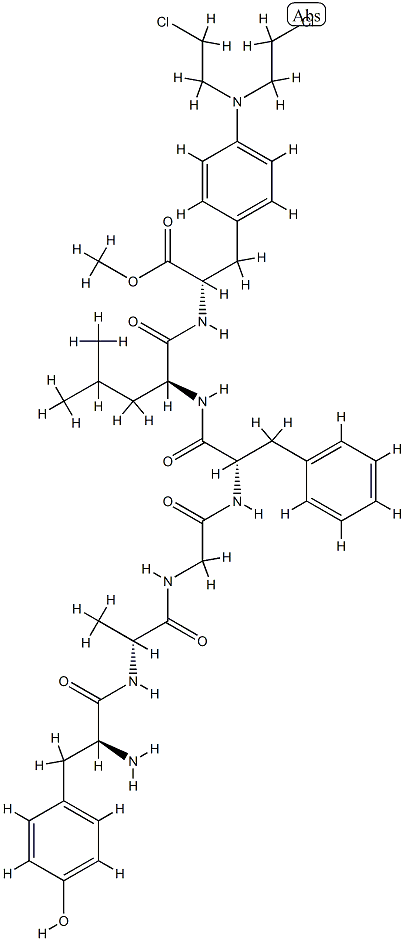 enkephalin-Leu, Ala(2)-melphalan methyl ester- CAS#: 88457-22-1