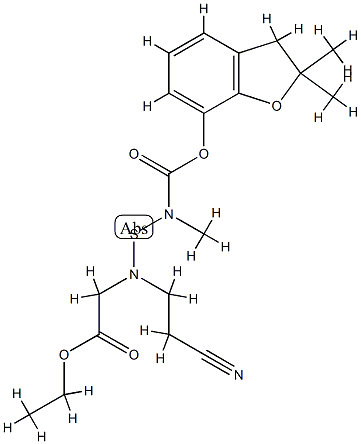 ethyl 2-[2-cyanoethyl-[(2,2-dimethyl-3H-benzofuran-7-yl)oxycarbonyl-me thyl-amino]sulfanyl-amino]acetate CAS#: 82560-39-2