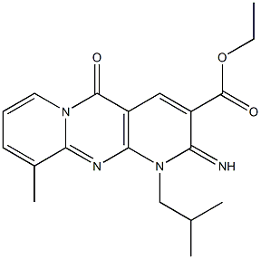 ethyl 2-imino-1-isobutyl-10-methyl-5-oxo-1,5-dihydro-2H-dipyrido[1,2-a:2,3-d]pyrimidine-3-carboxylate CAS#: 840514-04-7