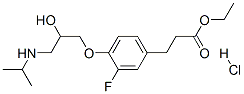 ethyl 3-[3-fluoro-4-[2-hydroxy-3-(propan-2-ylamino)propoxy]phenyl]prop anoate hydrochloride CAS#: 81148-29-0