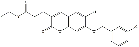 ethyl 3-[6-chloro-7-[(3-chlorophenyl)methoxy]-4-methyl-2-oxochromen-3-yl]propanoate CAS#: 840485-97-4