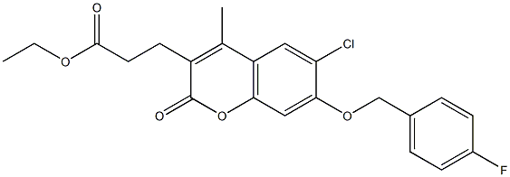 ethyl 3-[6-chloro-7-[(4-fluorophenyl)methoxy]-4-methyl-2-oxochromen-3-yl]propanoate CAS#: 840511-15-1