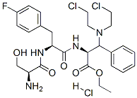 ethyl 3-[bis(2-chloroethyl)amino]-N-(4-fluoro-N-L-seryl-3-phenyl-L-alanyl)-3-phenyl-L-alaninate monohydrochloride CAS#: 84434-77-5