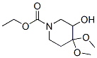 ethyl 3-hydroxy-4,4-dimethoxypiperidine-1-carboxylate CAS#: 83898-43-5