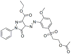ethyl 4-[[5-[[2-(acetoxy)ethyl]sulphonyl]-2-methoxyphenyl]azo]-4,5-dihydro-5-oxo-1-phenyl-1H-pyrazole-3-carboxylate CAS#: 85409-55-8