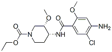 ethyl cis-4-[(4-amino-5-chloro-2-methoxybenzoyl)amino]-3-methoxypiperidine-1-carboxylate CAS#: 83863-70-1