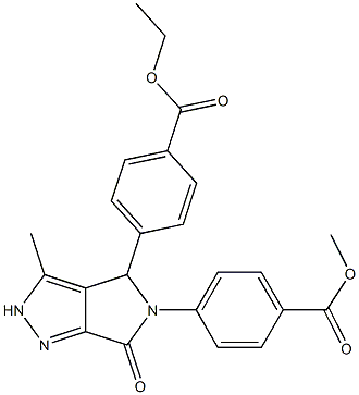 ethyl methyl 4,4'-(3-methyl-6-oxo-2,6-dihydropyrrolo[3,4-c]pyrazole-4,5(4H)-diyl)dibenzoate CAS#: 840517-30-8