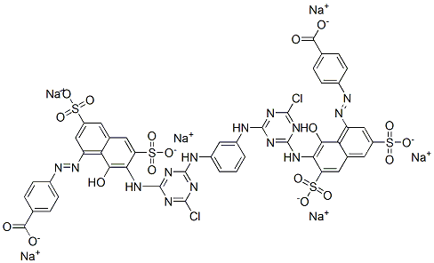 hexasodium p,p'-[m-phenylenebis[imino(6-chloro-1,3,5-triazine-2,4-diyl)imino(8-hydroxy-3,6-disulphonato-1,7-naphthylene)azo]]dibenzoate CAS#: 83137-16-0