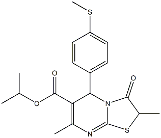 isopropyl 2,7-dimethyl-5-[4-(methylsulfanyl)phenyl]-3-oxo-2,3-dihydro-5H-[1,3]thiazolo[3,2-a]pyrimidine-6-carboxylate CAS#: 839701-85-8