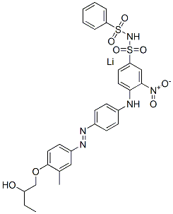 lithium 4-[[4-[[4-(2-hydroxybutoxy)-m-tolyl]azo]phenyl]amino]-3-nitro-N-(phenylsulphonyl)benzenesulphonamidate CAS#: 83221-38-9