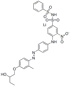 lithium 4-[[4-[[4-(2-hydroxybutoxy)-o-tolyl]azo]phenyl]amino]-3-nitro-N-(phenylsulphonyl)benzenesulphonamidate CAS#: 83221-40-3