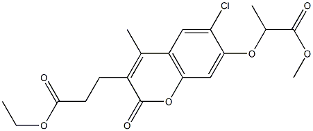 methyl 2-[6-chloro-3-(3-ethoxy-3-oxopropyl)-4-methyl-2-oxochromen-7-yl]oxypropanoate CAS#: 840509-93-5
