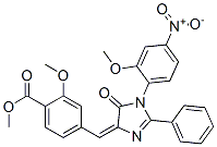 methyl 2-methoxy-4-[(E)-[1-(2-methoxy-4-nitro-phenyl)-5-oxo-2-phenyl-i midazol-4-ylidene]methyl]benzoate CAS#: 83495-08-3