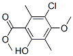 methyl 3-chloro-2,5-dimethyl-6-hydroxy-p-anisate CAS#: 85098-93-7