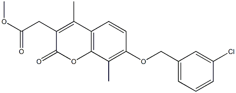 methyl {7-[(3-chlorobenzyl)oxy]-4,8-dimethyl-2-oxo-2H-chromen-3-yl}acetate CAS#: 840515-76-6