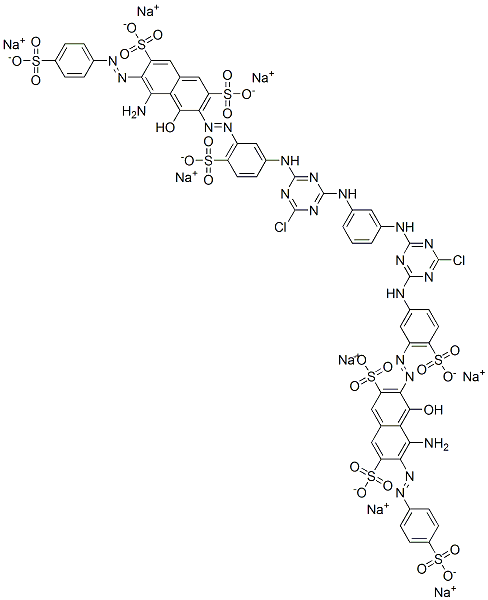 octasodium 3,3'-[1,3-phenylenebis[imino(6-chloro-1,3,5-triazine-4,2-diyl)imino(6-sulphonato-3,1-phenylene)azo]]bis[5-amino-4-hydroxy-6-[(4-sulphonatophenyl)azo]naphthalene-2,7-disulphonate] CAS#: 83137-18-2